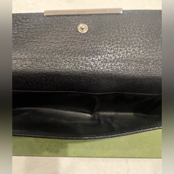 Auth Gucci Monogram Black Coated Canvas Wallet w Silver Hardware, Pre-owned cond - Picture 9 of 13